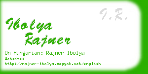 ibolya rajner business card